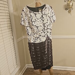 Chic Black and White Floral Dress